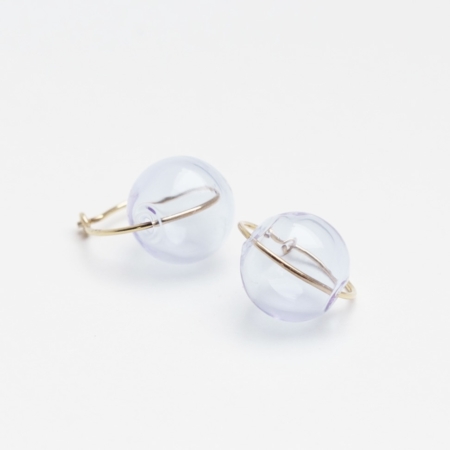 Bubble Hoop - Violet CATZ håndlavede smykker fra eget værksted