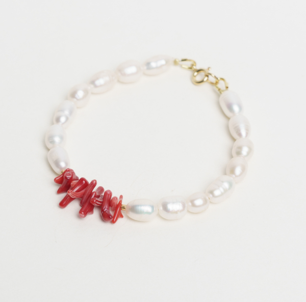 Pearl and Coral - armbånd