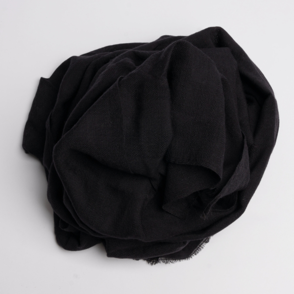 Eksklusivt Fairtrade Merino tørklæde (sort)