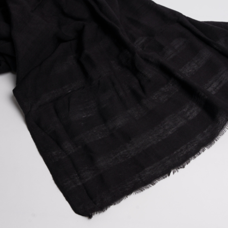 Eksklusivt Fairtrade Merino tørklæde (sort)