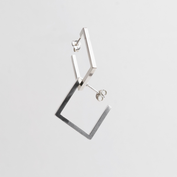 Square ear studs øreringe