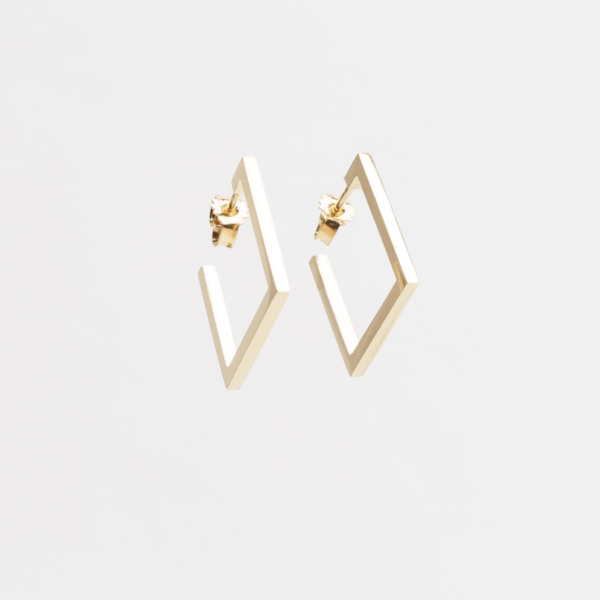 square ear studs