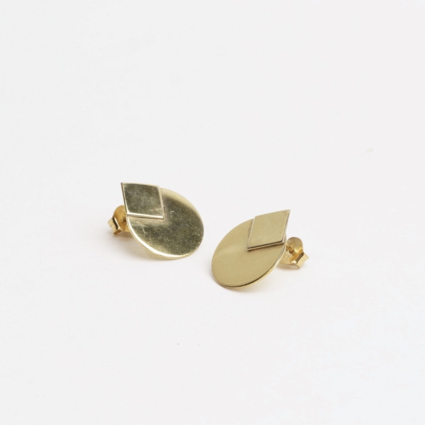 Circle and Square ear studs