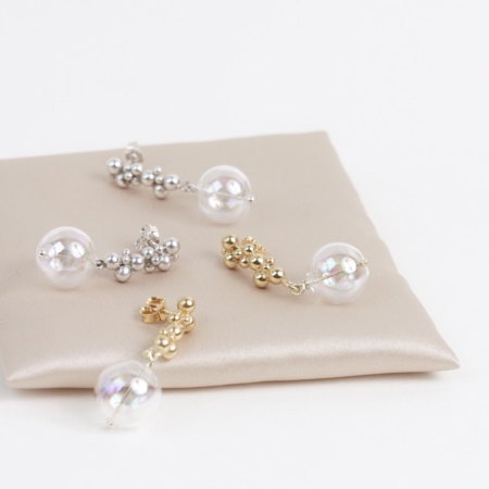 Soap Bubbles - ørestikker catz - håndlavede smykker fra eget værksted