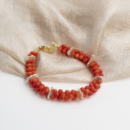 Duo Coral - armbånd catz, håndlavede smykker fra eget værksted