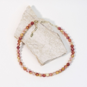 Blood orange Jade - perlekæde catz, håndlavede smykker fra eget værksted