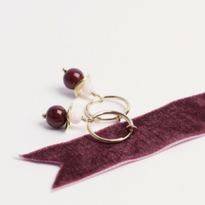 Creol til uden huller - Burgundy Wave catz, håndlavede smykker fra eget værksted