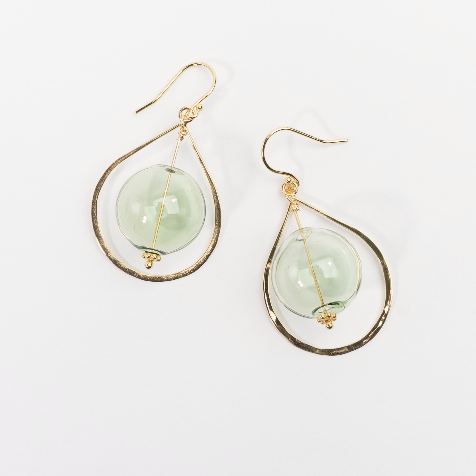 Drop Bubbles Blue - øreringe catz, håndlavede smykker fra eget værksted