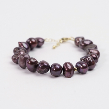 Burgundy Pearl - armbånd catz, håndlavede smykker fra eget værksted