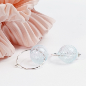 Bubble hoop - sky blue catz, håndlavede smykker fra eget værksted