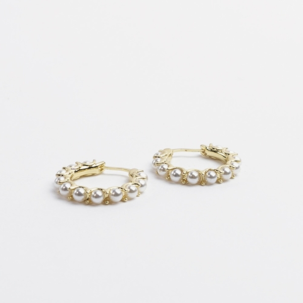 Pearl Hoops - øreringe catz