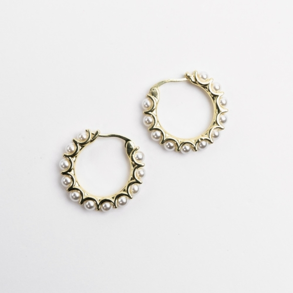 Pearl Hoops - øreringe catz
