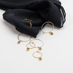 Ocher Drop Hoops - Øreringe