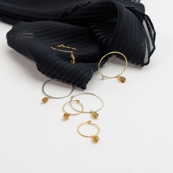 Ocher Drop Hoops - Øreringe