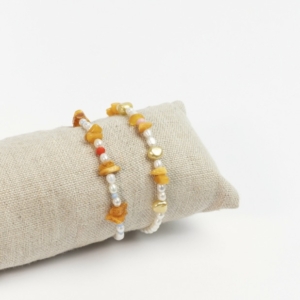 Amber and Pearl - armbånd catz, håndlavede smykker fra eget værksted