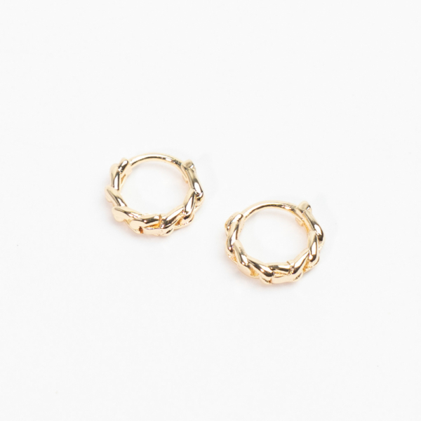 Tiny Cuban Link Hoops - Øreringe catz
