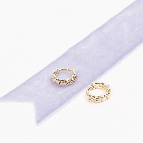 Tiny Cuban Link Hoops - Øreringe catz