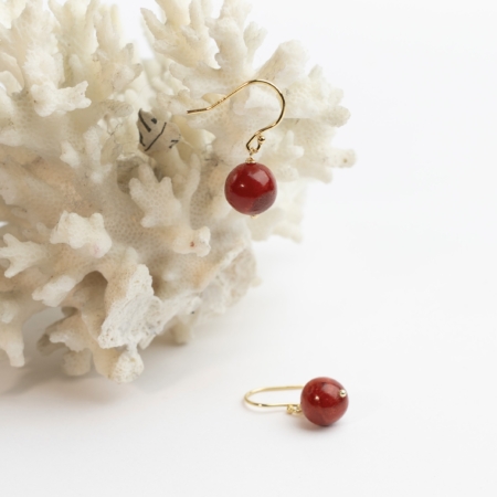 Red Coral - Øreringe, håndlavede smykker fra eget værksted