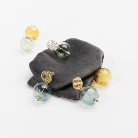 Foil Bubbles - øreringe catz, håndlavede smykker fra eget værksted