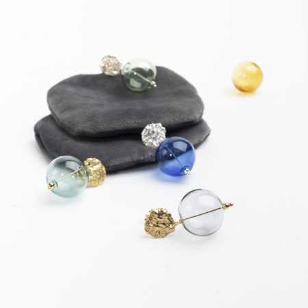 Foil Bubbles - øreringe catz, håndlavede smykker fra eget værksted