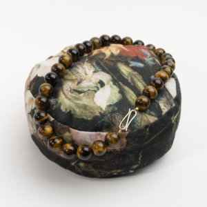 tiger's eye - big - perlekæde catz, håndlavede smykker fra eget værksted