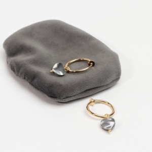 Creol til uden huller - Tiny Shell Heart - catz clip-on